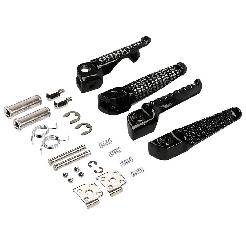 TCMI أوتاد قدم مسند القدمين الأمامي والخلفي للدراجة النارية TCMI مناسبة لـ Kawasaki ZX6R 2003-2011 Kawasaki Z750 Z1000 2007-2012، ZX14 2006-2013، ZZR1200 2000-2006، ZX-10R 2004-2012، ZX-9R 1998-2003 (أسود) - Image 4